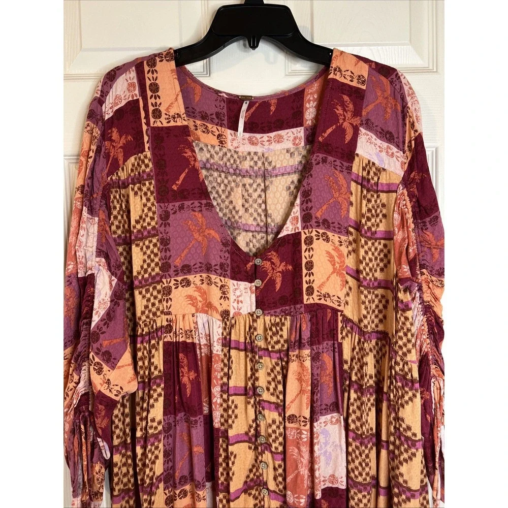 Free People Ibiza Getaway Maxi Top Dress Boho Festival Size Large